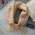 Retro Polka Dots Print Square Silk Scarf MK2BLW6W6NSI34