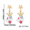 Halloween Rhinestone Skeleton Ghost Tassel Earrings 6W6JER550