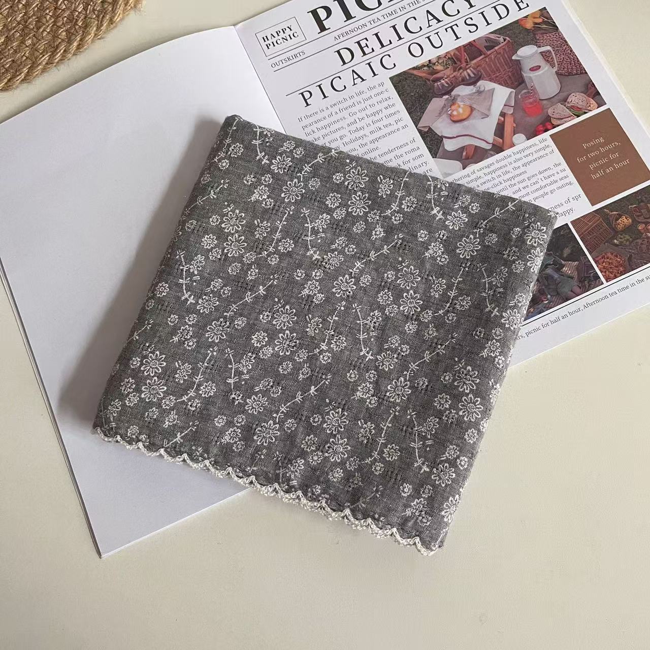Vintage Floral Print Neckerchief Head Scarf MK2BW6W6NSI16