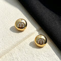 Stylish Gold Plated Rhinestones Stud Earrings 6W6JER577