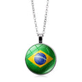 Stylish Country Flag Football Shape Pendant Necklace 8ZA6JNC279T
