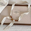 Retro Polka Dots Beaded Scarf Necklace MK2BLW6W6NSI61