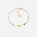 Trendy Gold Plated Zirconia Chain Bracelet 6W6JBR331