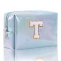 Simple Initial Letter Embroidered Portable Makeup Bag 6S10BOB1037