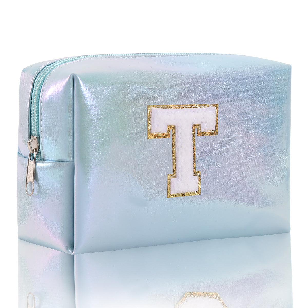 Simple Initial Letter Embroidered Portable Makeup Bag 6S10BOB1037