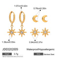 Gold Plated Rhinestone Hoops - DippedShop Wholesale - #8243