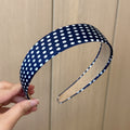 Vintage Satin Polka Dot Wide Headband 6W6HBD367
