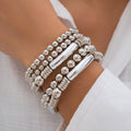 Trendy Layered Round Beaded St - DippedShop Wholesale - #0483