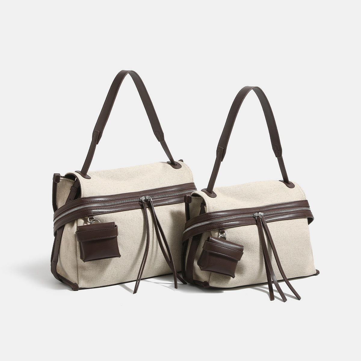 Minimalist Leather Canvas Messenger Shoulder Bag 6W10BBG2353