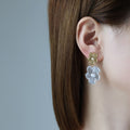 Floral Pearl Dangle Earrings - DippedShop Wholesale - #4163
