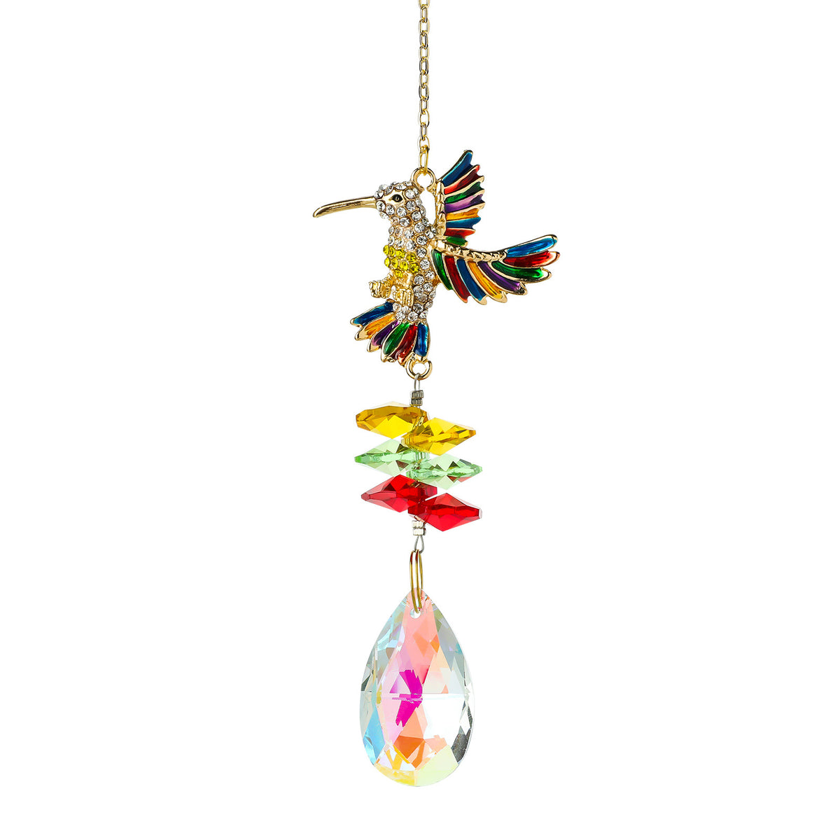 Colorful Hummingbird Crystal Window Hanging Suncatcher 6H7HLS188