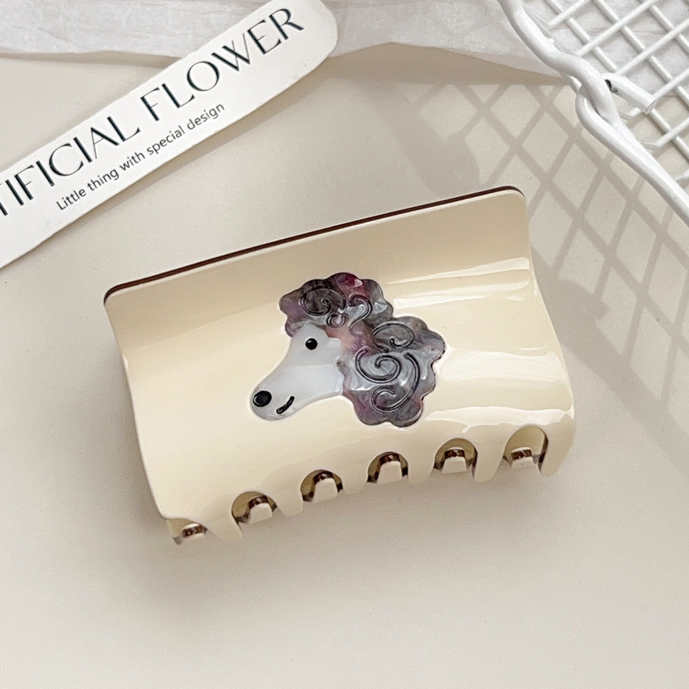 Cute Dog Patchwork Acetate Hair Claw MK2PPM6W6HCP340