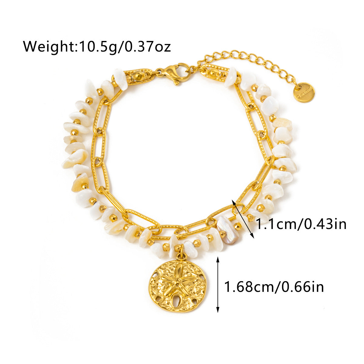 Retro Starfish Shell Charm Lin - DippedShop Wholesale - #0131
