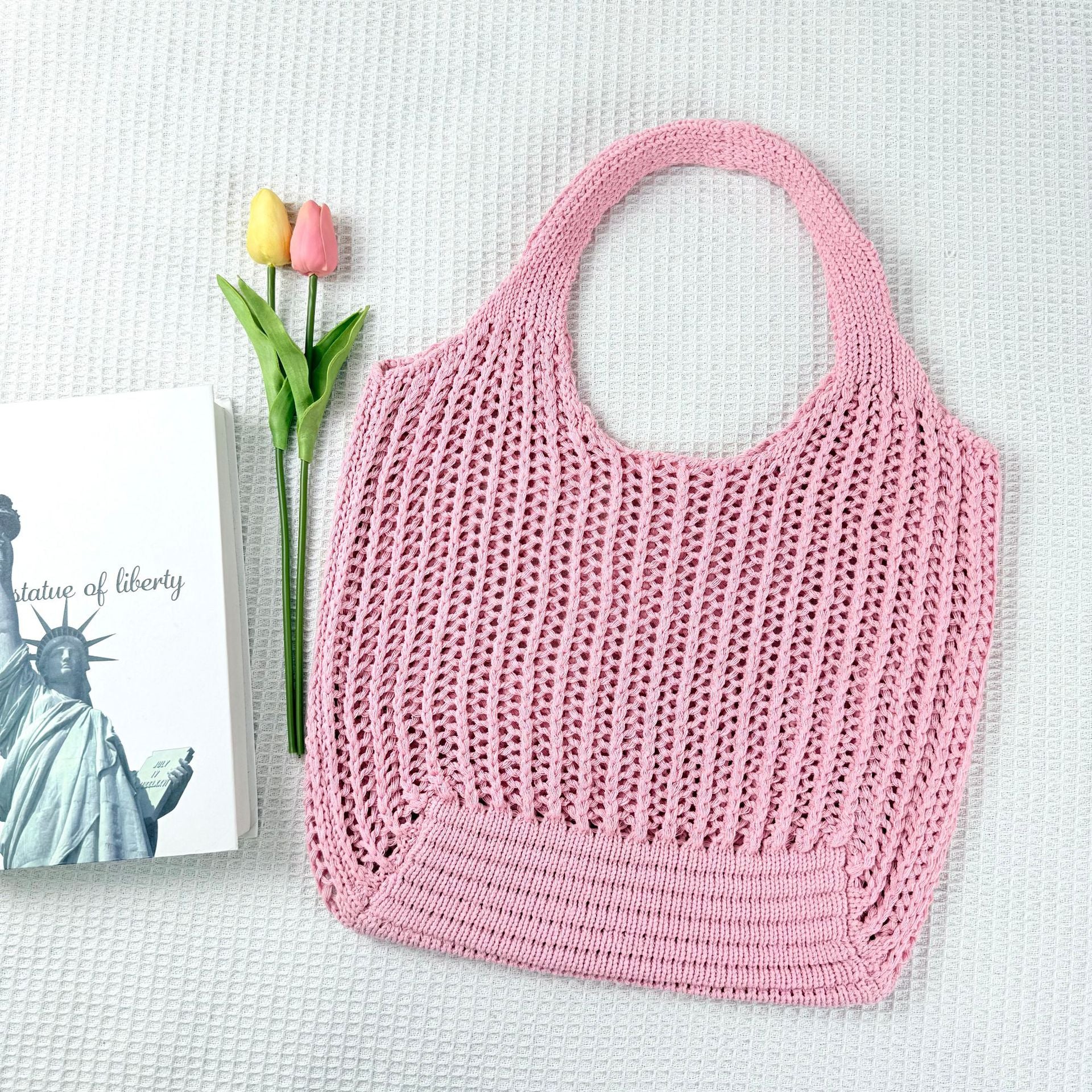 Solid Large Hollow Tote - DippedShop Wholesale - #1187