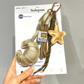 Chic Croissant Star Pendant Keychain Bag Charm 6W10BBC352