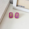 Stylish Hollow Out Rectangle Acrylic Drop Earrings 6W6JER615