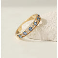 Elegant Gold Plated Blue Cryst - DippedShop Wholesale - #0899