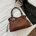Faux Suede Tote Bag - DippedShop Wholesale - #4275