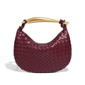 Fashion Solid Color Woven Crescent Handbag 6W10BBG2423