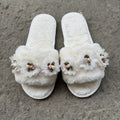 Plush Flower Indoor Slippers - DippedShop Wholesale - #9267