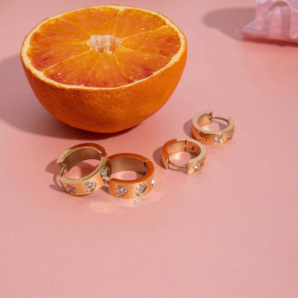 Star Shape Rhinestone Hoop Earrings - DippedShop Wholesale - #5939