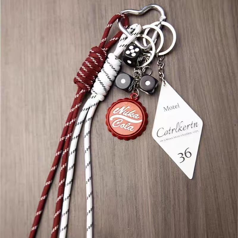 Minimalist Braided Rope Keychain Bag Charm DP25C782