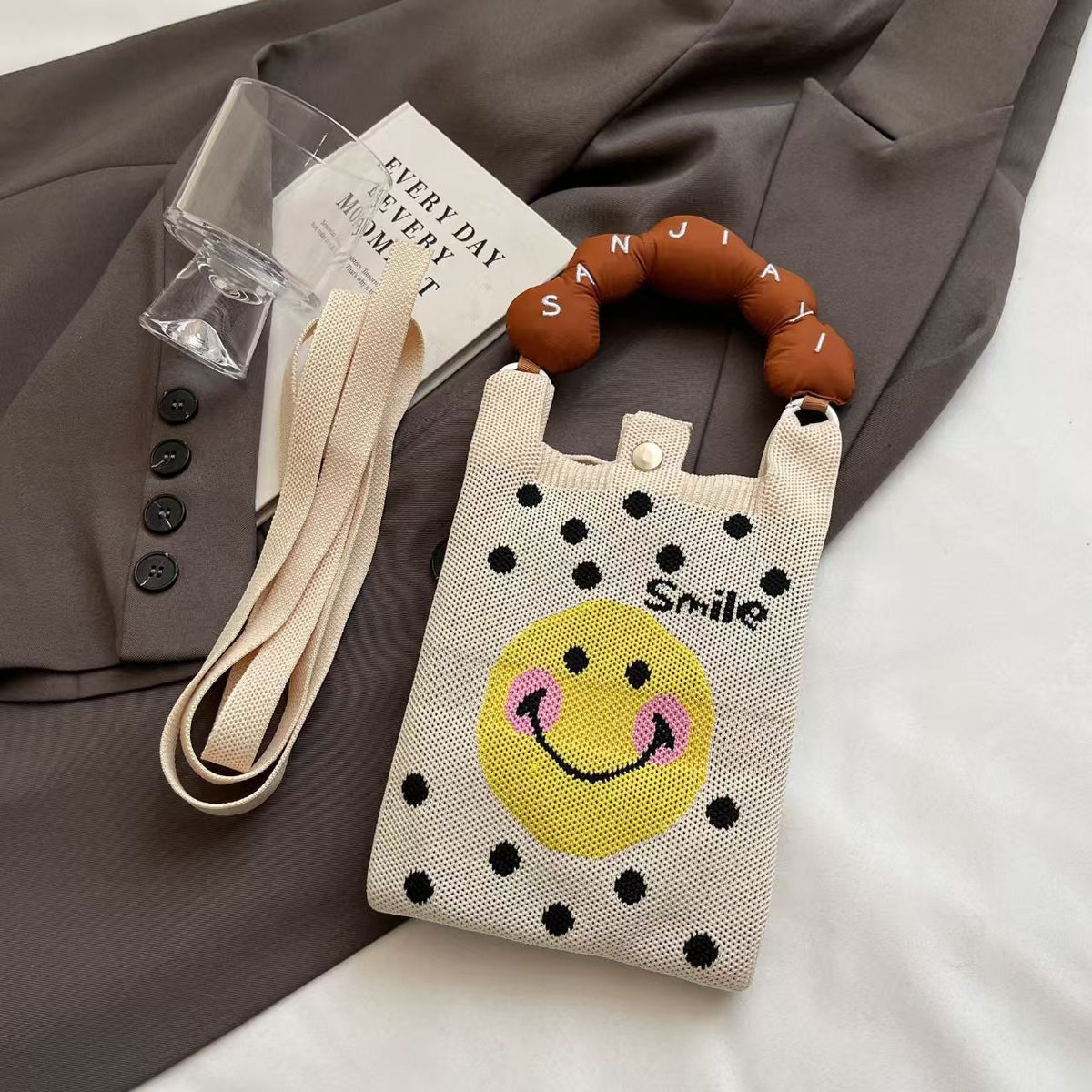 Cute Mini Knit Portable Crossbody - DippedShop Wholesale - #4803