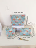 Elegant Butterfly Jacquard Portable Makeup Bag MK2BW6W10BOB390