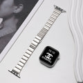 Minimalist Bamboo Metal Link Slim Watch Band 6W6JWA91