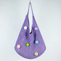 French Floral Large Capacity Knit Shoulder Bag 6W10BBG1762