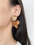 Exaggerated 3D Acetate Floral Stud Earring 6W6JER586
