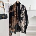 Vintage Leopard Print Long Scarf 6W6NSI195