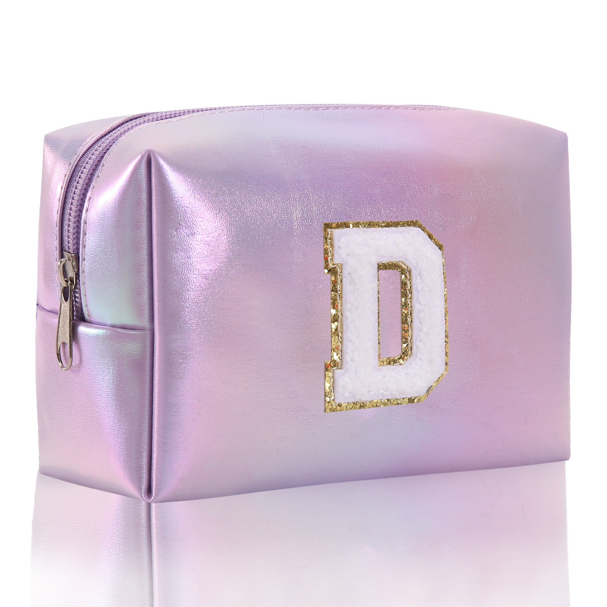Simple Initial Letter Embroidered Portable Makeup Bag 6S10BOB1037