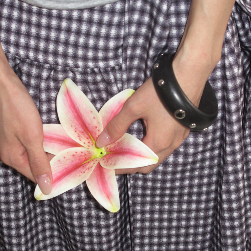 Chunky Studded Solid Color Wide Bangle Bracelet 6W6JBR453