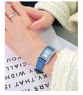 Vintage Rhinestone Square Dial Leather Strap Quartz Watch MK2SSAS6W6JWA07