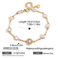 Simple Gola Plated Cubic Zirconia Chain Bracelet 6W6JBR461