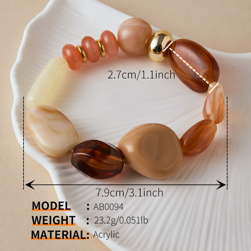 Irregular Acrylic Color Block Bracelet - DippedShop Wholesale - #0003