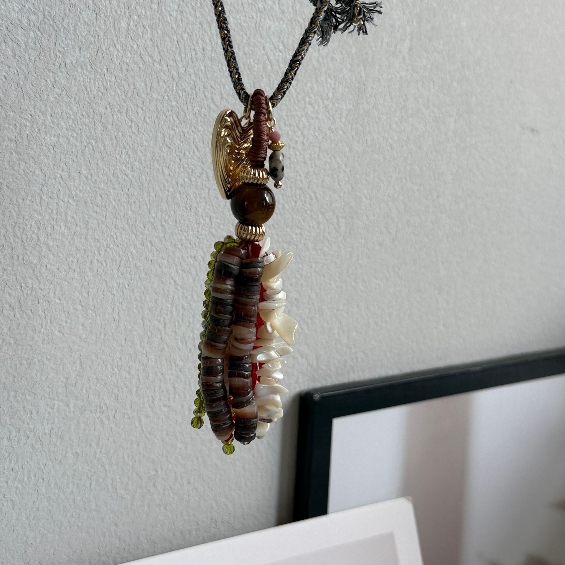 Retro Beaded Tassel Necklace - DippedShop Wholesale - #7587