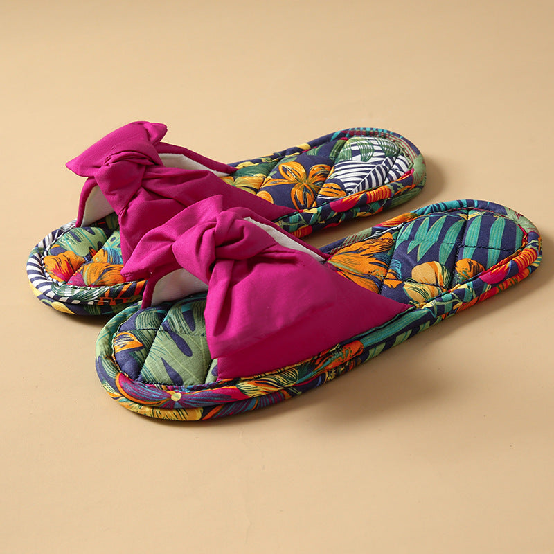 Bowknot Non-Slip Indoor Slippers - DippedShop Wholesale - #9875