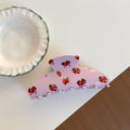 Floral Bow Hair Claw - DippedShop Wholesale - #2995
