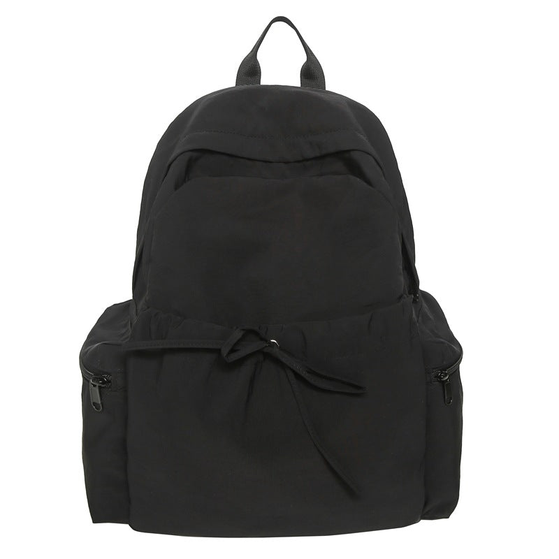 Sweet Solid Color Bowknot Large Capacity Backpack 6S10BBG1449