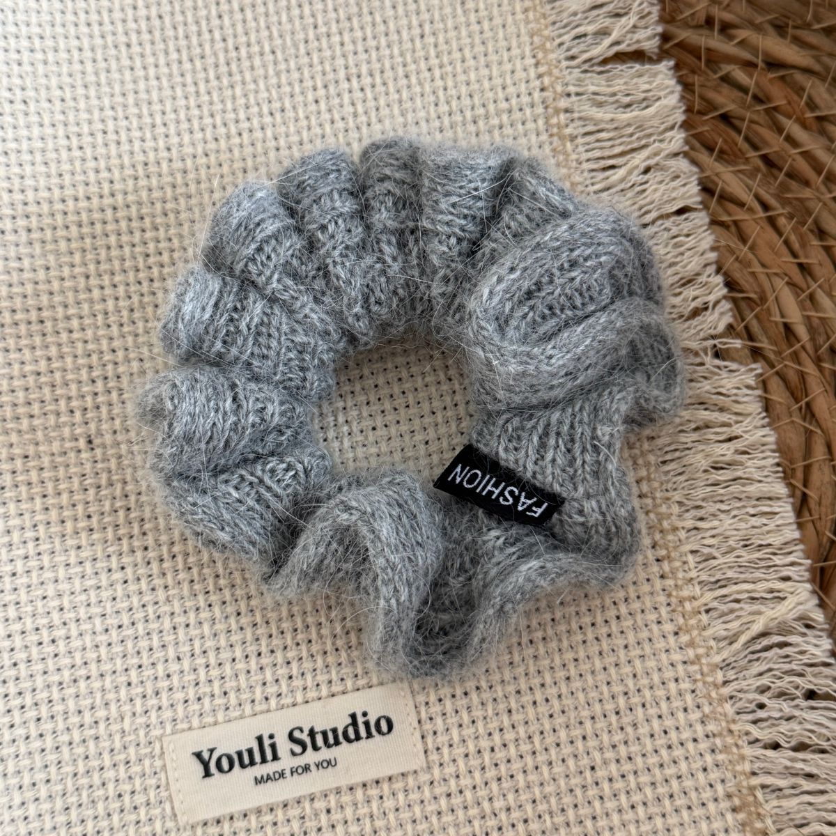 Simple Solid Color Knit Elastic Scrunchies 6W6HSR507