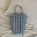 Minimalist Solid Color Hollow Hand Woven Handbag 8CW6BBG523L