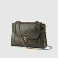 Retro Metal Buckle Leather Square Shoulder Bag 6W10BBG1384