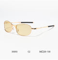 Metal Oval Frame Polarized Sunglasses - DippedShop Wholesale - #3539