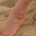 Trendy Crystal Pendants Tassel Chain Anklets 8ZA6JAB42L