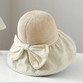 Eleagnt Bow Knot Outdoor Wide Brim Sun Hat 8BK6HAT161T
