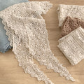 Floral Crochet Hollow Out Headscarf Triangle Shawl MK2BK6W6HHS31