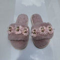 Plush Flower Indoor Slippers - DippedShop Wholesale - #5875