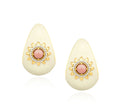 Elegant Enamel Gemstone Sunflower Stud Earrings 6W6JER942